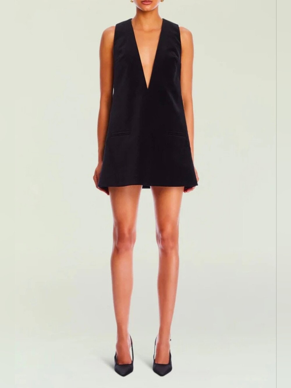 Seroya Maxine Velvet Mini Dress - Size XS